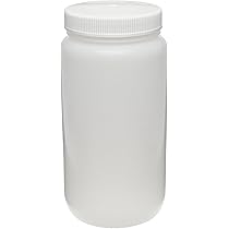 Nalgene 2124-0005 Fluorinated HDPE 2L Wide-Mouth Bottle with